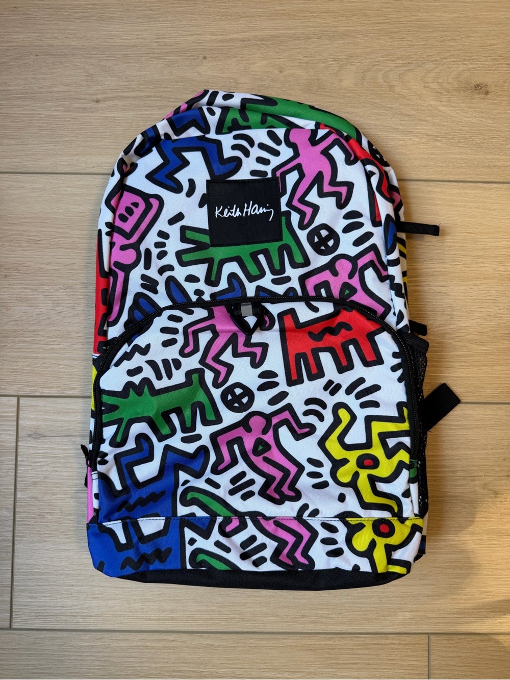 Keith Haring Dancing Figures Print Kids Backpack